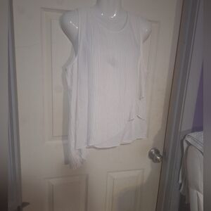 Chic White Asymmetrical Tank Top